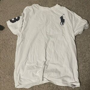 Polo by Ralph Lauren White Tee with Navy Logo